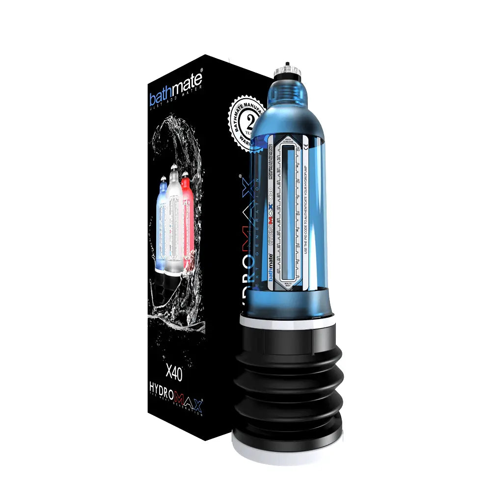 bathmate hydromax x40 pump and packaging