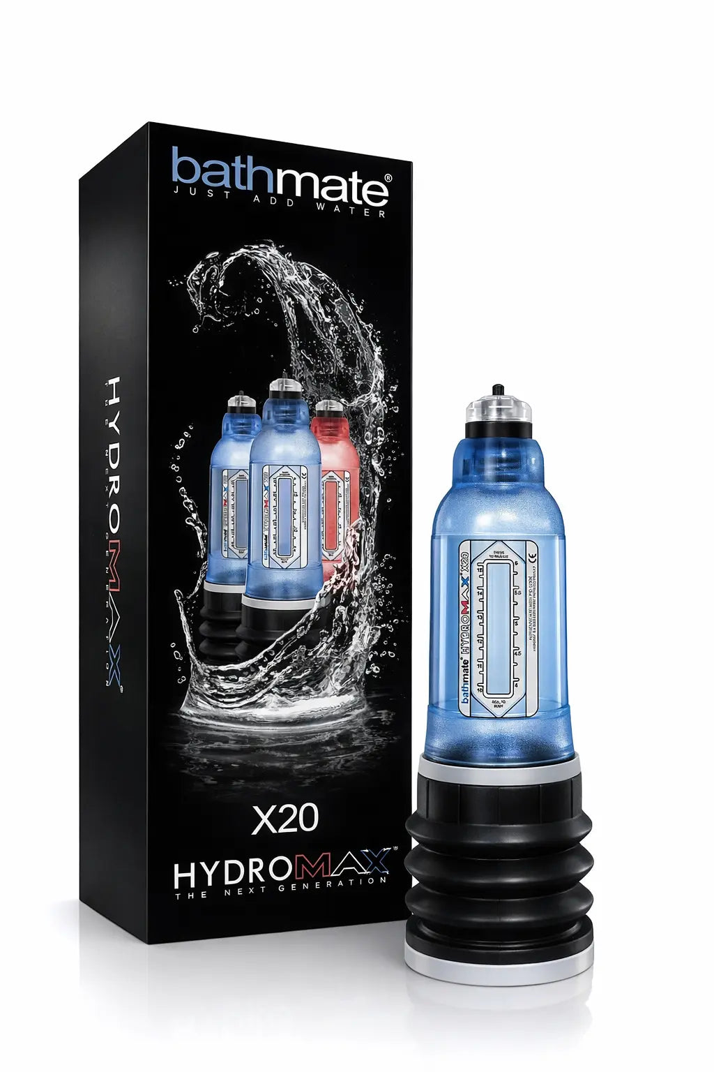 bathmate hydromax x20 pump with retail packaging